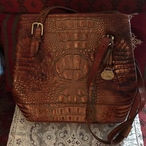 PECAN TOASTED ALMOND BRAHMIN HANDBAG PURSE WOW!